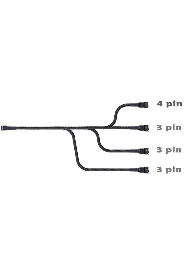 4 Pin Pwm Fan Kontrol Kablosu 4p Dişi 3+3+3+4p Erkek 4pinli Fan Uzatma Fan Çoklayıcı Pwm Kablo - 2