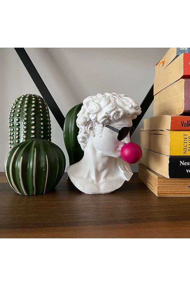 David Büst Dekoratif Obje Michelangelo Davut Heykeli Modern Versiyon 15 Cm - 6