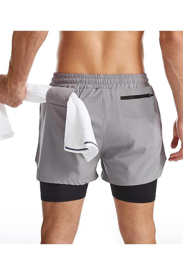 Erkek Spor Şort Running Hızlı Kuruma Micropoly Antrenman Halısaha Fitness Kısa Taytlı Sporcu Şort - 5