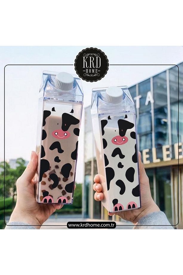 1 Adet Pleksi Mika Şeffaf Süt Şişesi Kutusu Şişe 500ml - 1