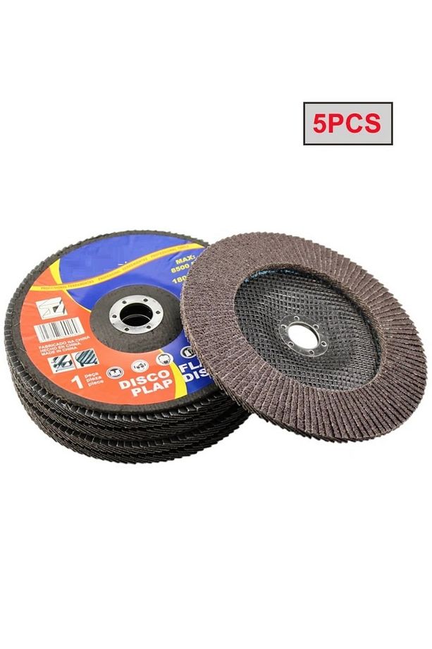 180mm flap disk zımpara Seti taşlama makinesi için büyük form metal ahşap zımparalama diski 5 adet - 1