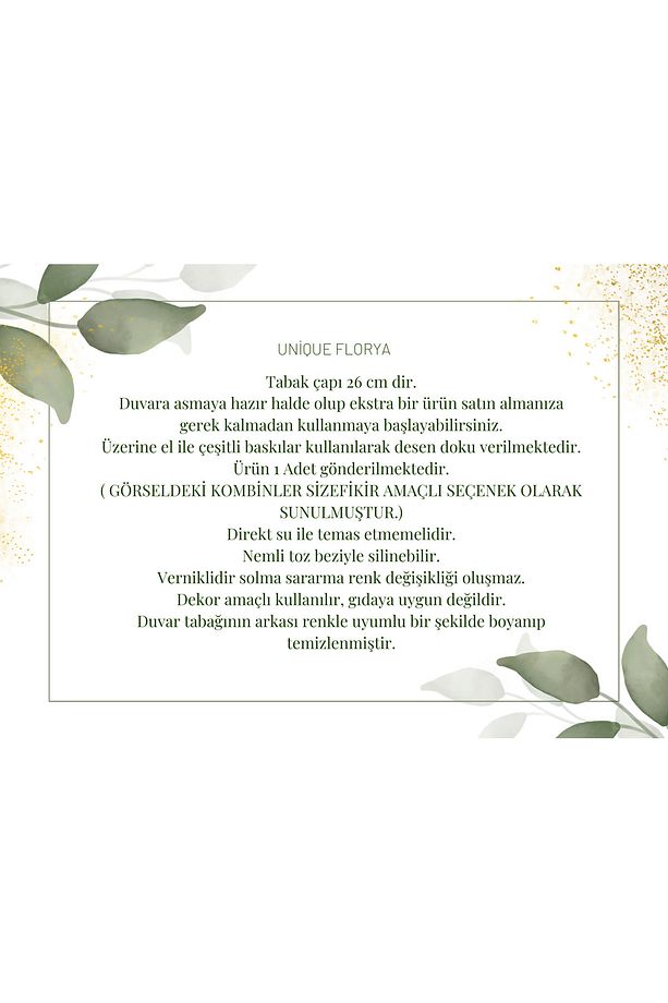 Çiçekli Hazeran Doğal Rafya Bohem Rattan Duvar Tabağı Bahçe Balkon Mutfak Salon Duvar Süsü No:110 - 2
