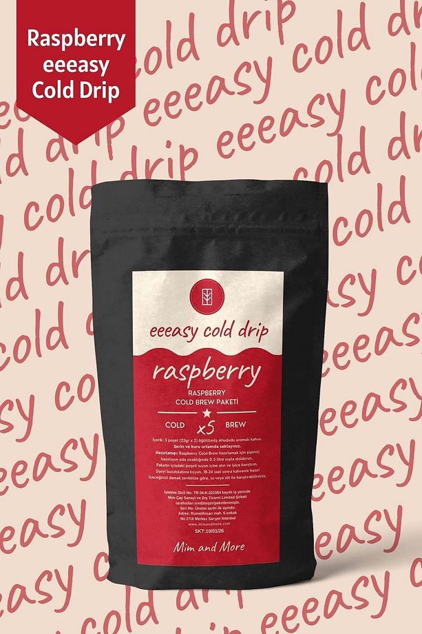 Raspberry Easy Cold Drip - Ahududulu Cold Brew Paketi, 5 X 25 gr - 1