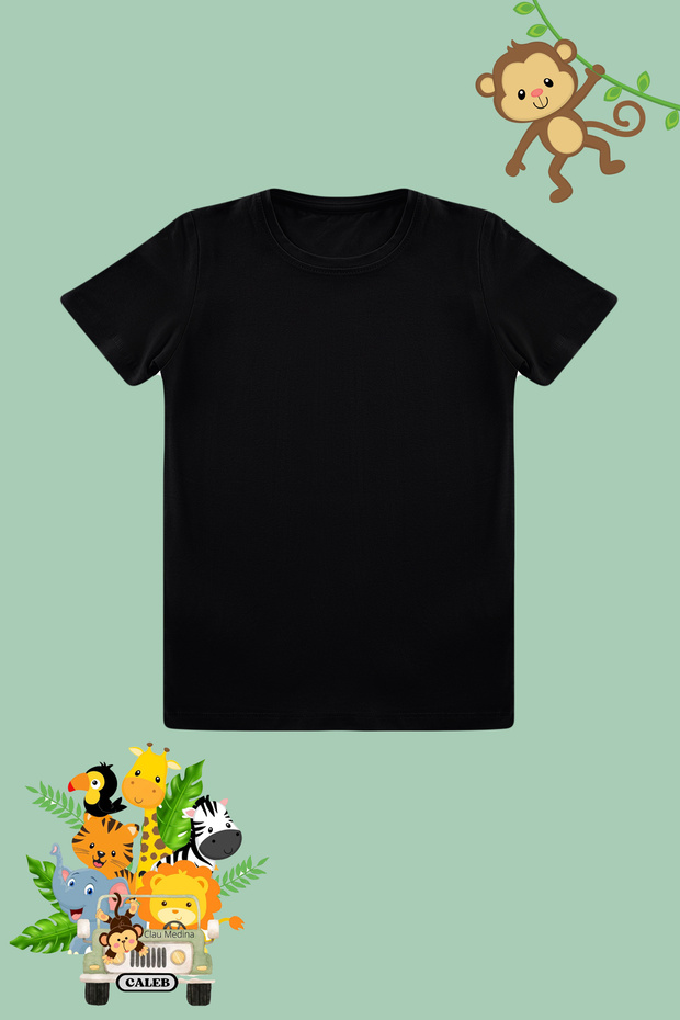 Siyah Unisex Pamuklu Basic Regular/Normal Kalıp Bisiklet Yaka Kısa Kol Örme T-Shirt TKDSS24TS00020 - 3