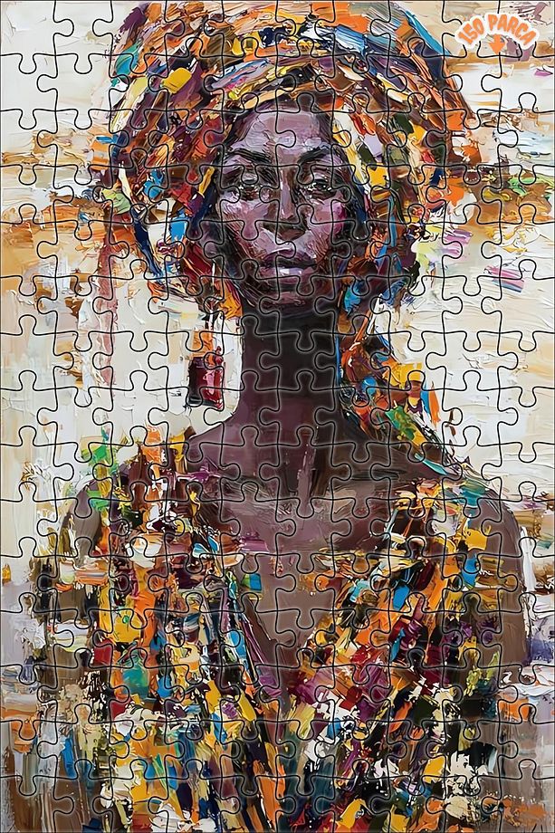 Renklerin Sessiz Söyleyişi Dekoratif Çift Katlı Çerçeveli Asılabilir Ahşap Puzzle 150 PARÇA 30X20 - 1