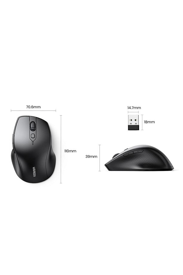 Ergonomik Sessiz Çift Modlu Bluetooth Ve Wireless Kablosuz Mouse - 6