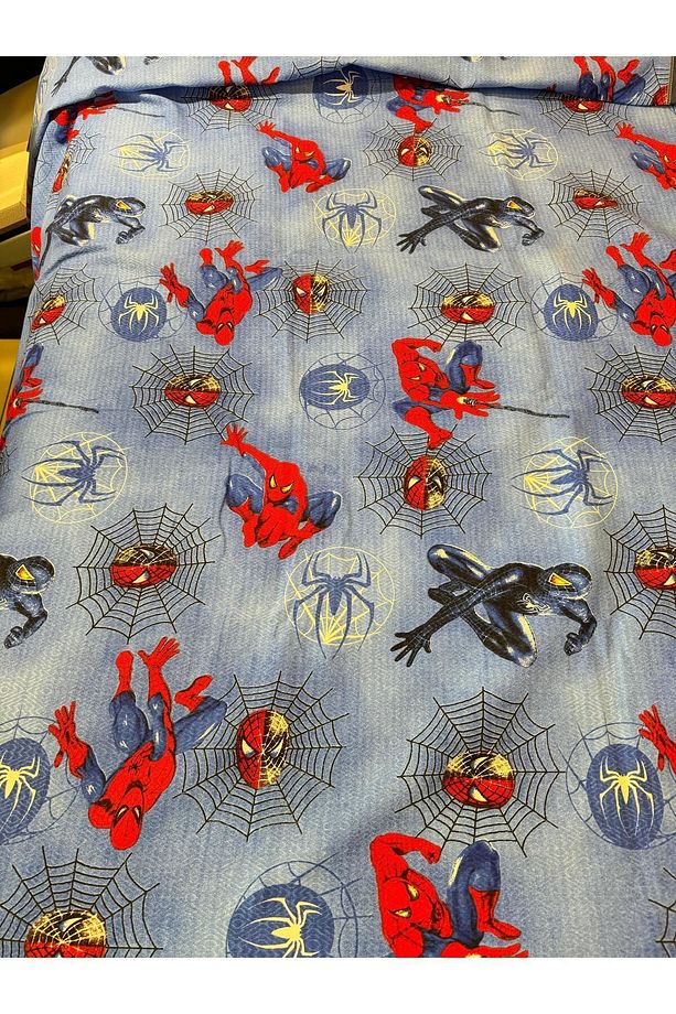 Spiderman Desenli Çarşafı Lastikli Tek Kişilik Pike Takımı - 8