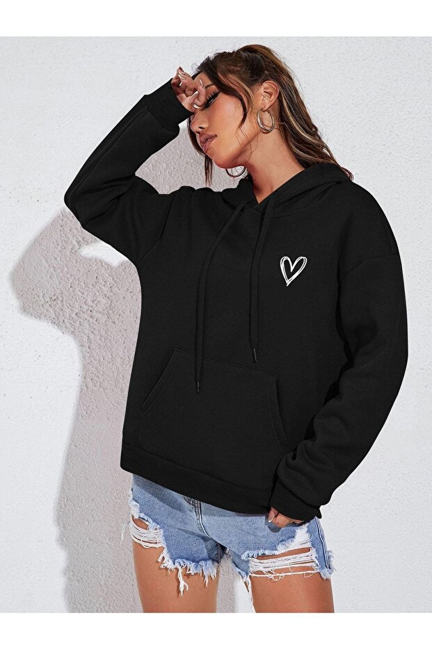 Unisex mikina s kapucňou s potlačou - 3