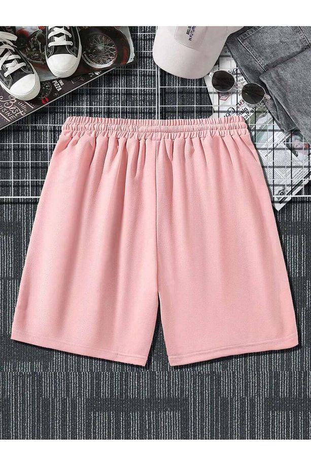 Unisex Pembe Şort Kısa - 2