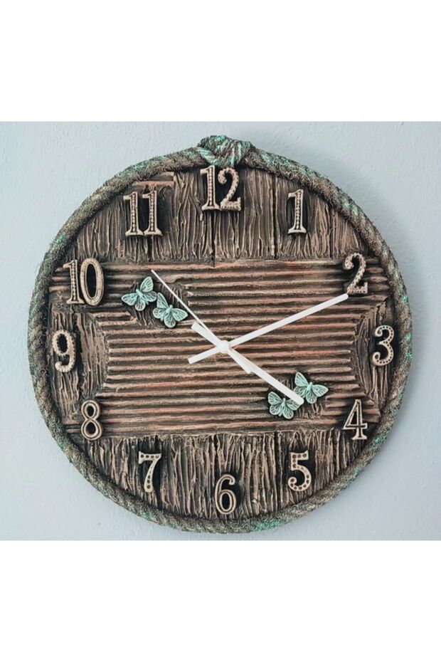 Halatlı Ahşap Duvar Saati - 1