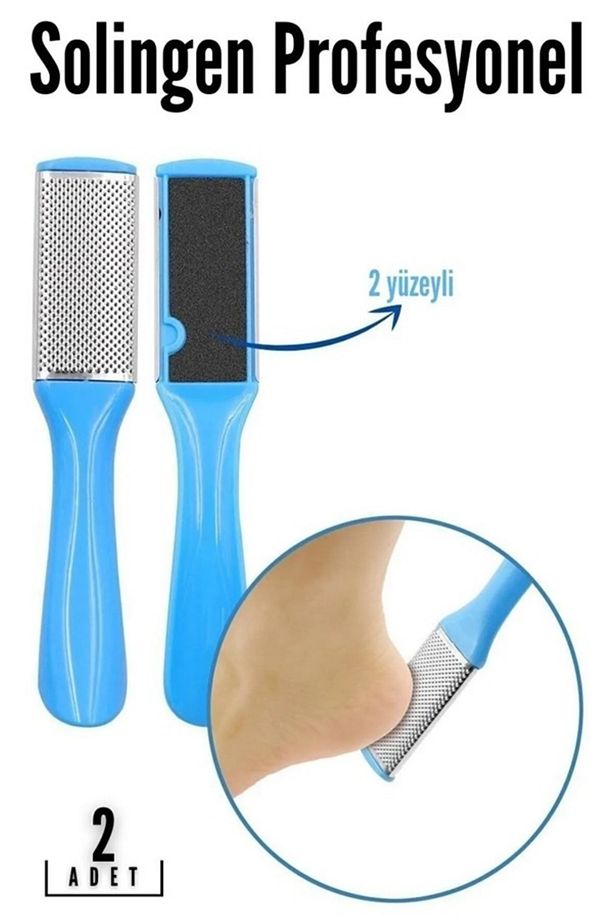 Topuk Rendesi Ve Törpü 2 Li Set Solingen Professional 2 Adet Islak Kuru Çift Taraflı XL69 - 1