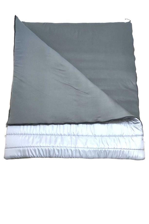 Masif -18 350 gr Gri Polarlı Çift Kişilik Uyku Tulumu Gri - 3