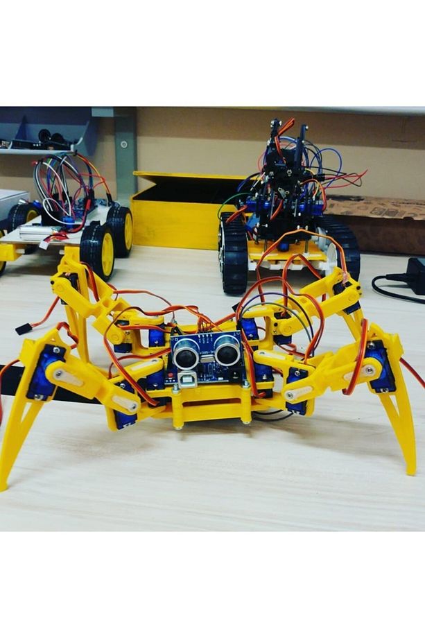 Arduino Örümcek Robot Projesi 3d Plastik Set - 1