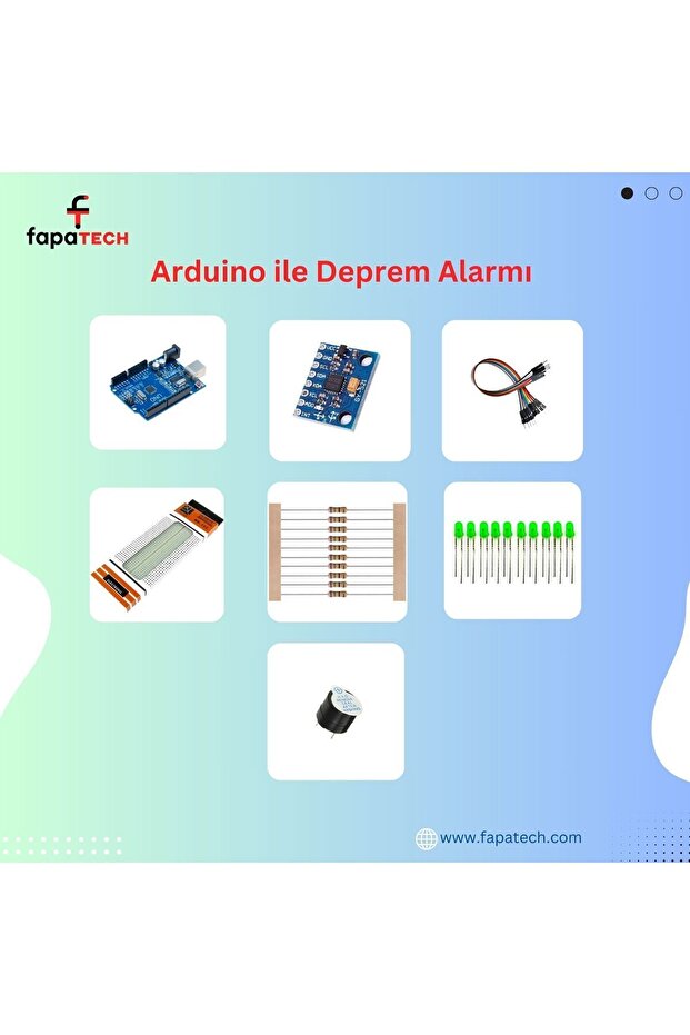 Arduino ile Deprem Alarmı Sensörlü Proje Seti/ E-Pdf İçerikli - 3