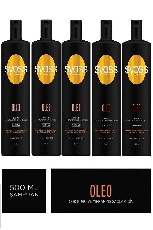 Oleo Çok Kuru Ve Yipranmiş Saçlar Için Şampuan 500 Ml X 5 Adet ( Koli ) - 1