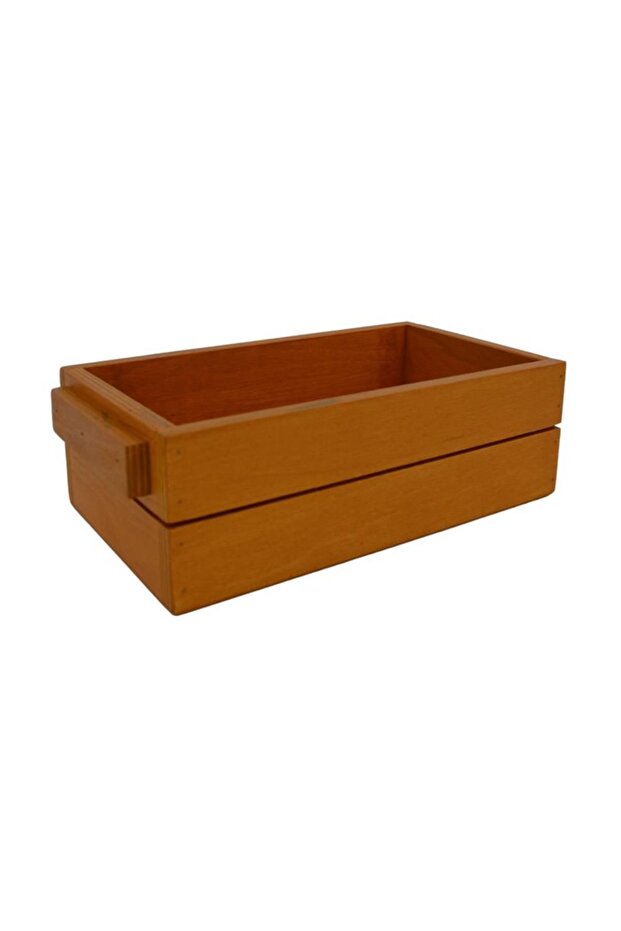 Beech Wooden Kitchen Organizer Yellow Oak - Handmade, 24X14X8 cm