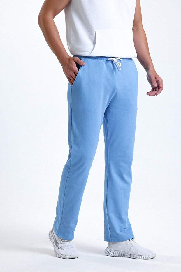 بنطال رياضي بقصة عادية باللون الأزرق - 2