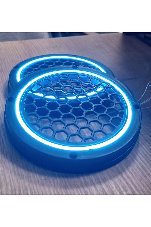 16cm BuzMavisi Neon Işıklı Hoparlör ve Midrange Kapağı 1takım (2adet) - 3