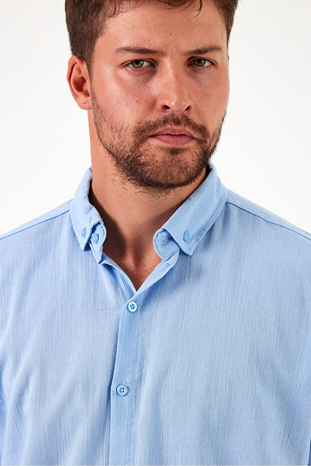 Erkek Dokulu Oversize Gömlek - 4