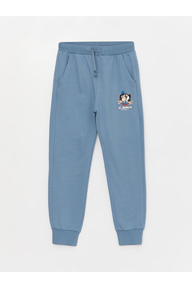 Lcw Kids Elastic Waist Nostalgic Monkey Printed Boys' Jogger Sweatpants (W3)