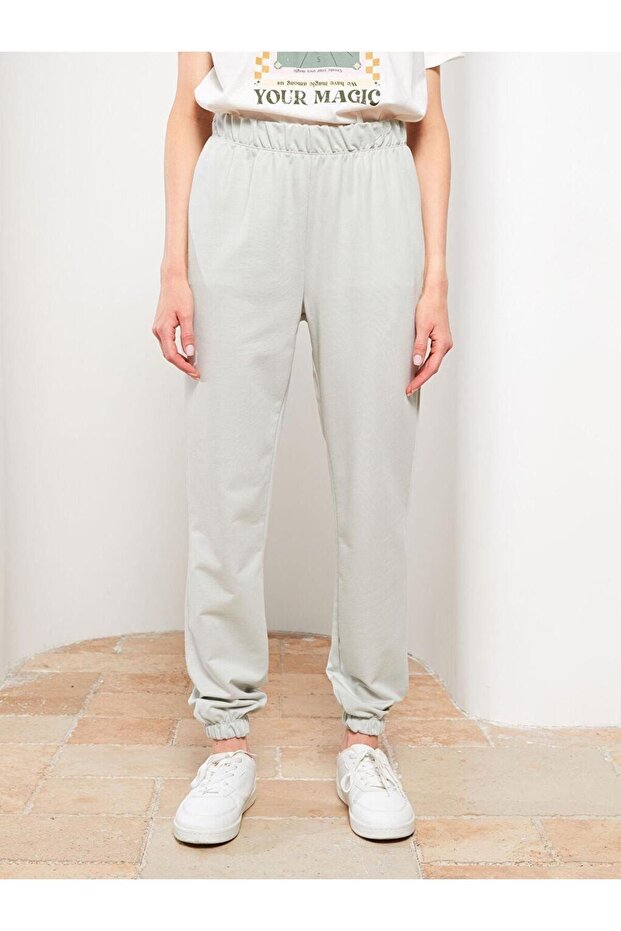LCW Modest Kadın Beli Lastikli Düz Jogger Eşofman Altı - 4
