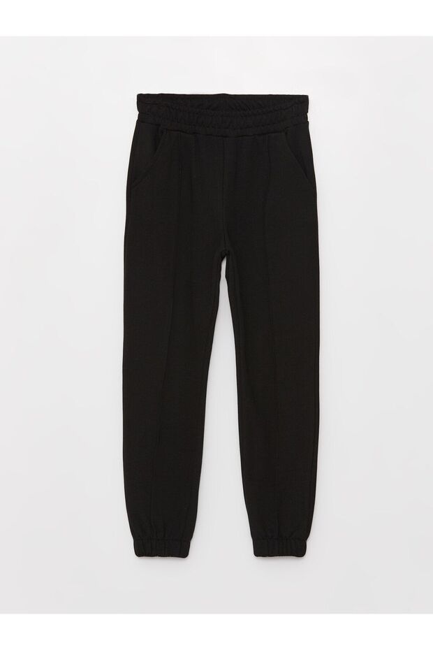 Basic Girl's Jogger Sweatpants with Elastic Waist