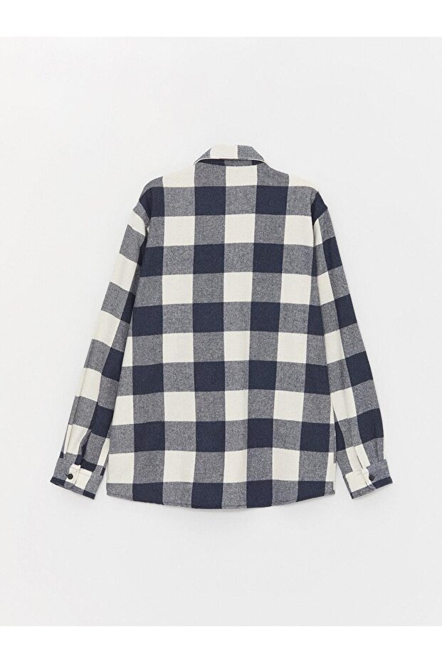 LCW Casual Regular Fit Uzun Kollu Ekose Erkek Oduncu Gömlek - 7