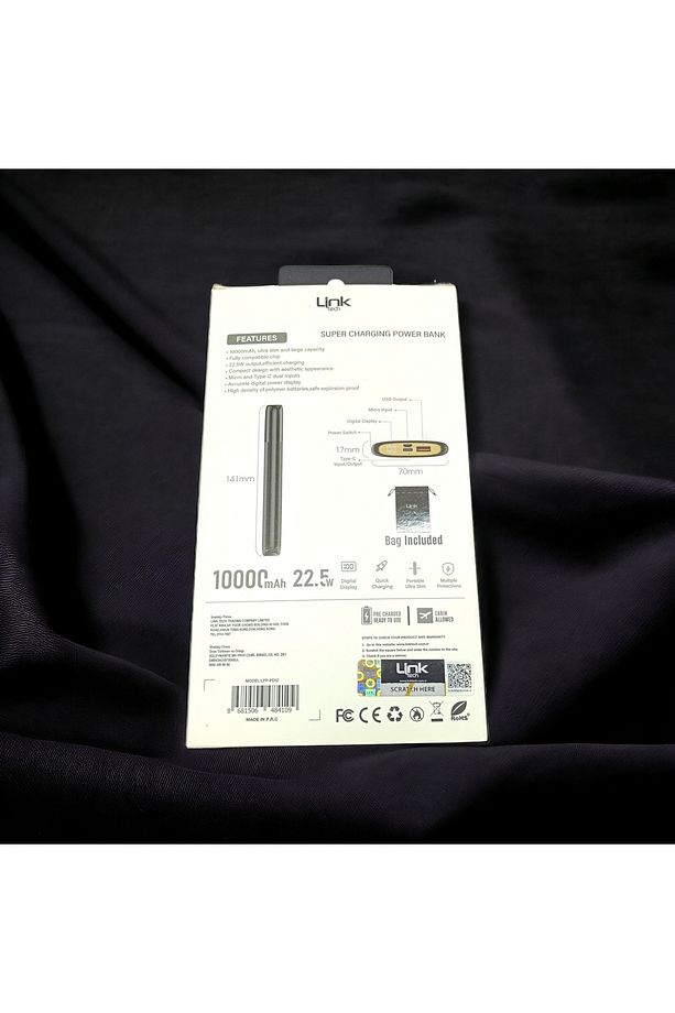Linktech PD12 Premium PD 22.5 W 10000 mAh Hızlı Şarj Powerbank Siyah - 3