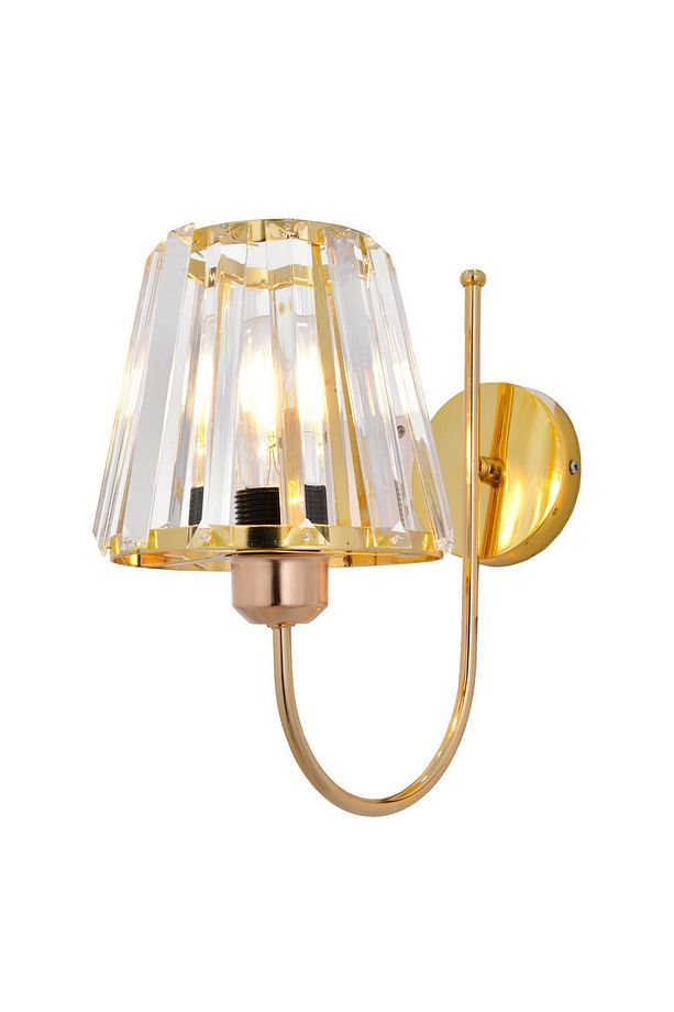 Kristal Taşlı Gold Aç-kapa Kablosuz Pilli Duvar Aplik 1 Adet U Model - 3