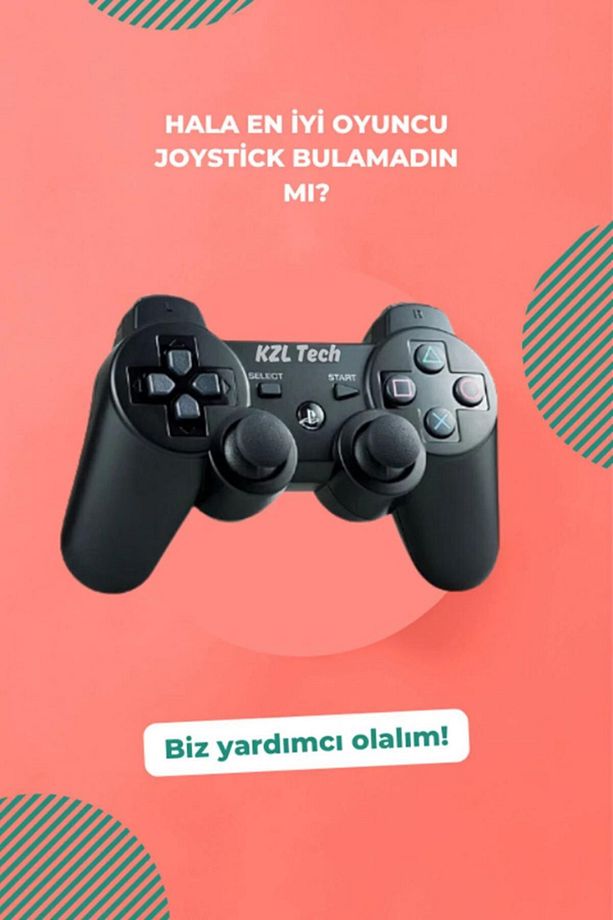 Ps3 Kablosuz Analog Oyun Kolu Oyuncu Konsolu Dualshock Wireless Joystick Controller Double Gamepad - 4