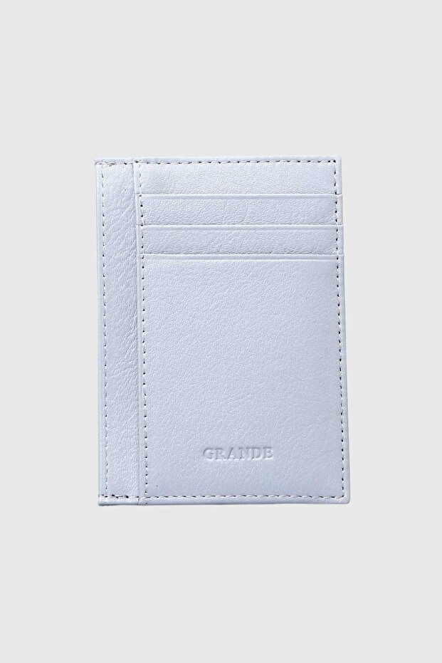 750 Genuine Leather Slim Card Holder Flother Ice Blue