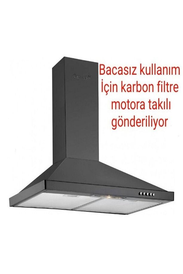 BACASIZ SİYAH PİRAMİT DAVLUMBAZ KARBON FİLTRELER TAKILI GÖNDERİLİR - 1