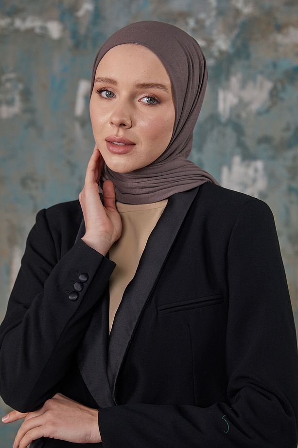 Penye Şal Koyu Vizon - 6