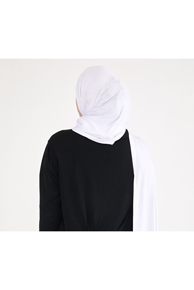 Şal Bumbac Pieptănat Alb - 3