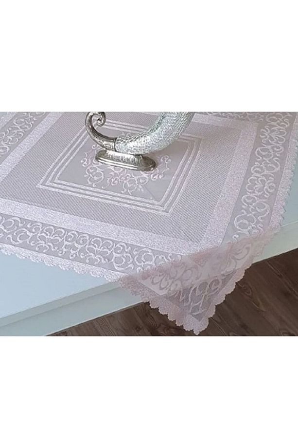 Osmanlı Desen Kdk Örme Tül Fiskos Örtüsü (PEMBE) - 2