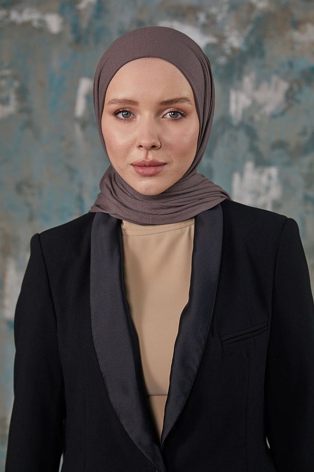 Penye Şal Koyu Vizon - 9
