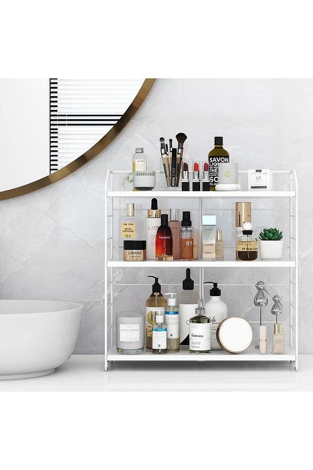 Ayarlanabilir Raflı 40cm Baharatlık, Organizer, Düzenleyizi Tezgahüstü Banyo, Mutfak, Ofis Model-1 B - 2