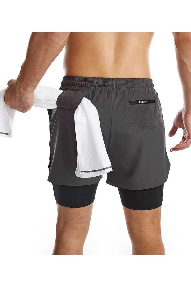 Erkek Spor Şort Running Hızlı Kuruma Micropoly Antrenman Halısaha Fitness Kısa Taytlı Sporcu Şort - 5