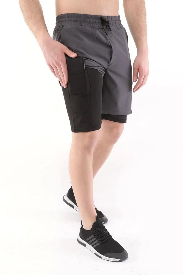 Erkek Spor Şort Running Hızlı Kuruma Micropoly Antrenman Halısaha Fitness Kısa Taytlı Sporcu Şort - 2