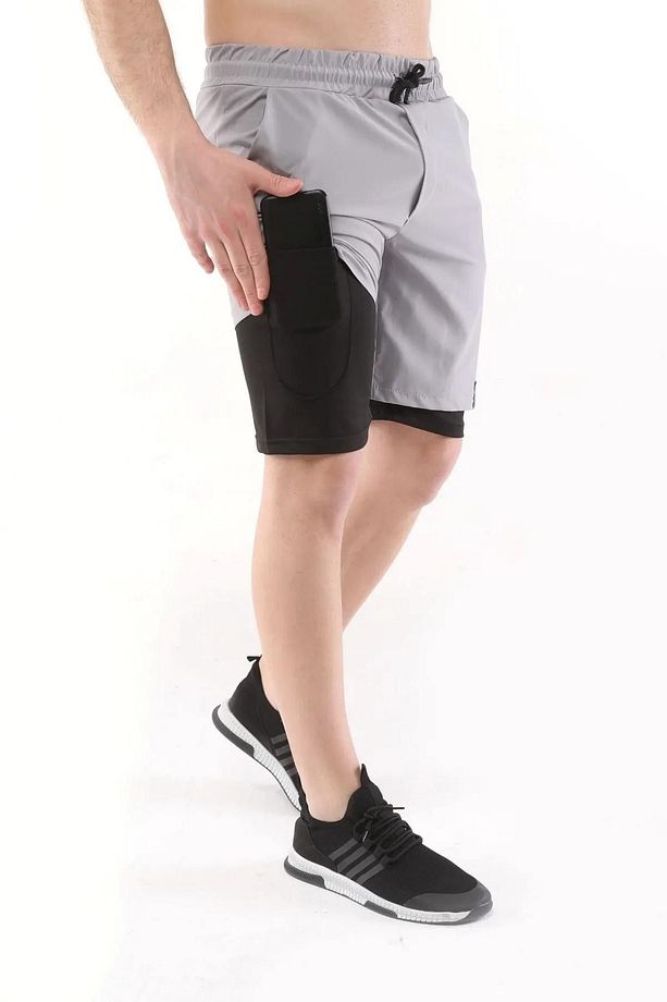 Erkek Spor Şort Running Hızlı Kuruma Micropoly Antrenman Halısaha Fitness Kısa Taytlı Sporcu Şort - 2