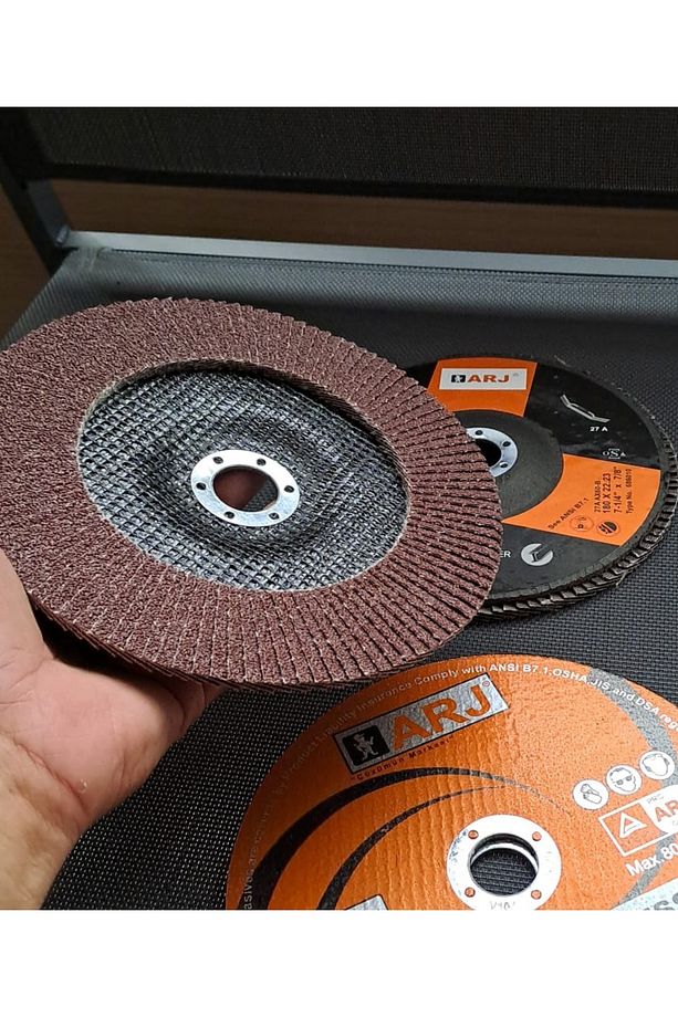 180mm flap disk zımpara Seti taşlama makinesi için büyük form metal ahşap zımparalama diski 5 adet - 5