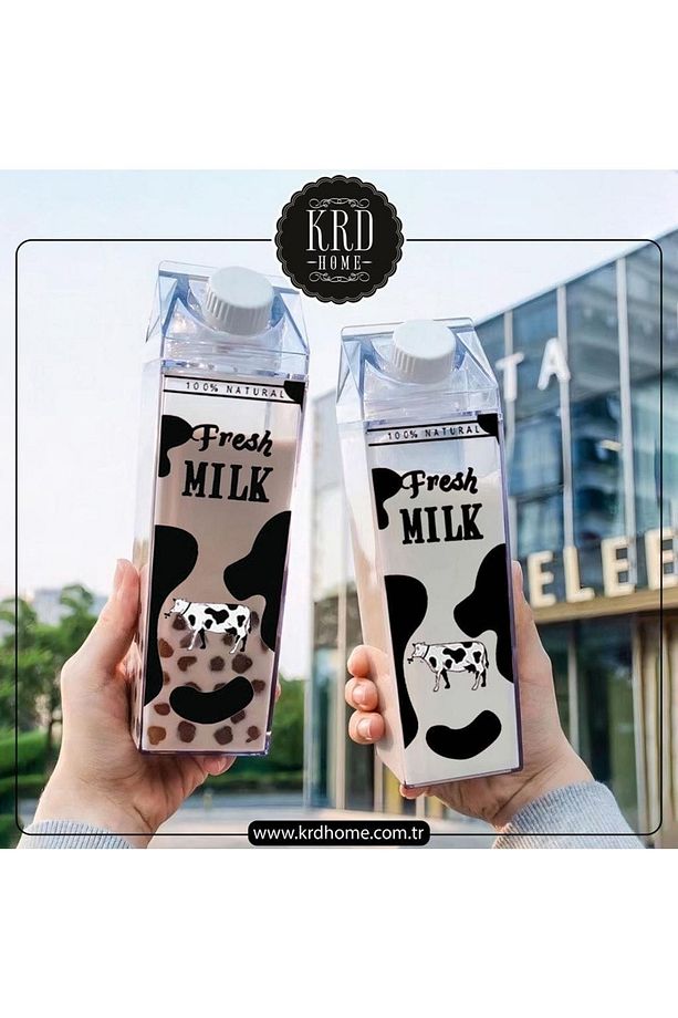 1 Adet Pleksi Mika Şeffaf Süt Şişesi Kutusu Şişe 500ml - 2