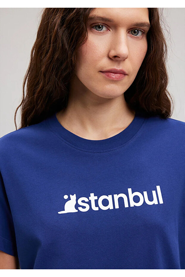 Blue Istanbul Printed T-Shirt
