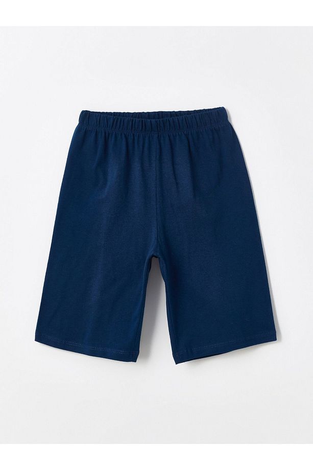 Bisiklet Yaka Baskılı Kısa Kollu Erkek Çocuk Şortlu Pijama Takımı - 5