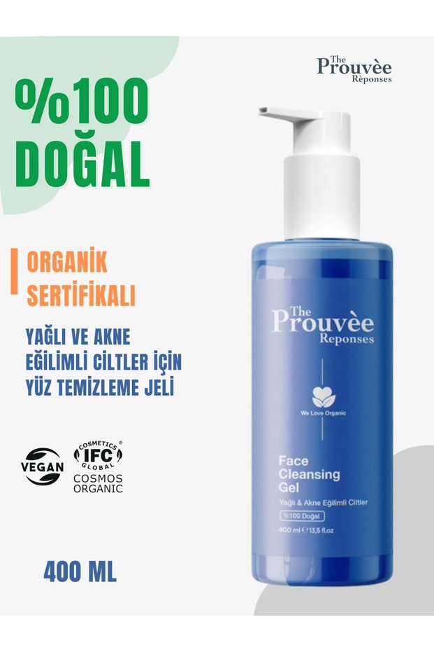 100% Natural Facial Cleansing Gel 400 ml(For Oily and Acne Prone Skin)