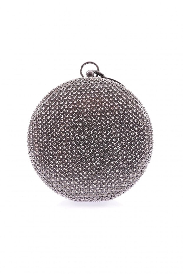 Stoned Platinum Women's Evening Dress Clutch Bag - 4613152