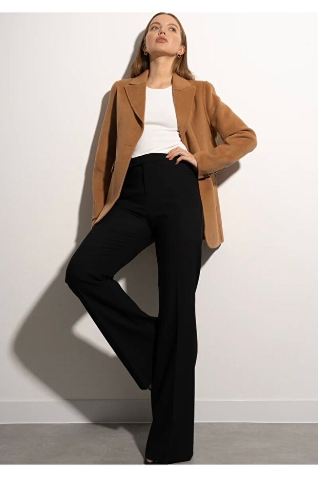 Camel Kaşmir Blazer Ceket - 8