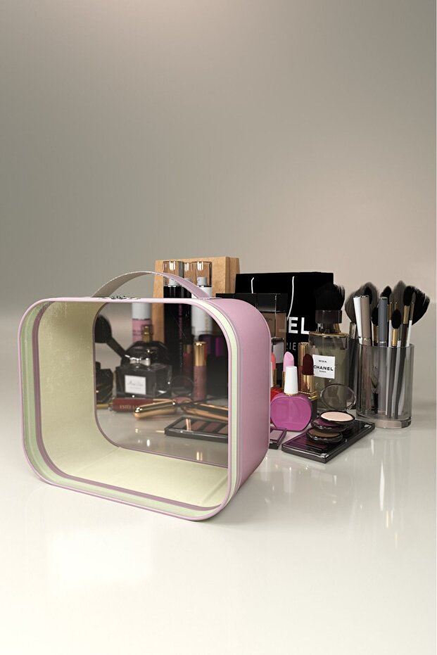 Women's Transparent Makeup Bag Cosmetic Travel Kit Organizer Makeup Supplies Organizer