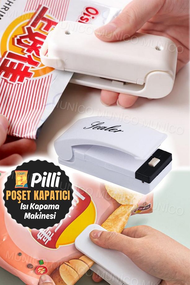 Poşet Ağzı Kapama Makinesi Poşet Kapatıcı Yapıştırma Kapama Aleti Mini Poşet Kapatıcı Press Makinesi - 7