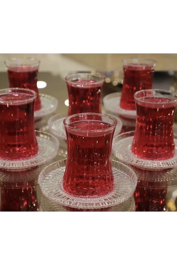 Elysia Çay Bardağı Uyumlu 12 Adet Sadece Çay Tabağı - 1